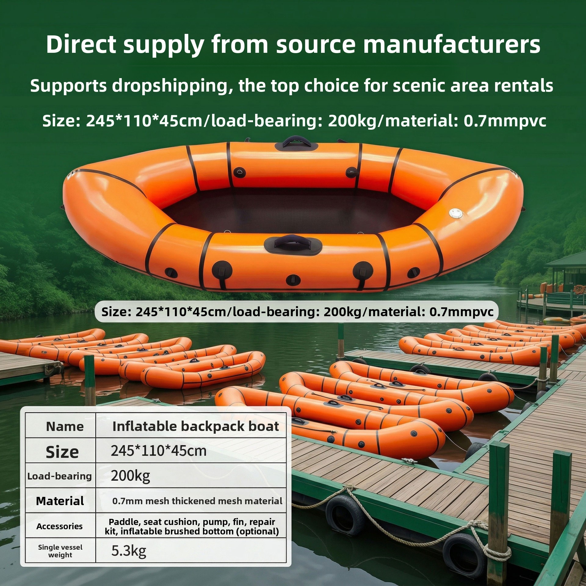 Inflatable Backpack Boat Singl - Fishing Kayak Inflatable recensione e prezzo