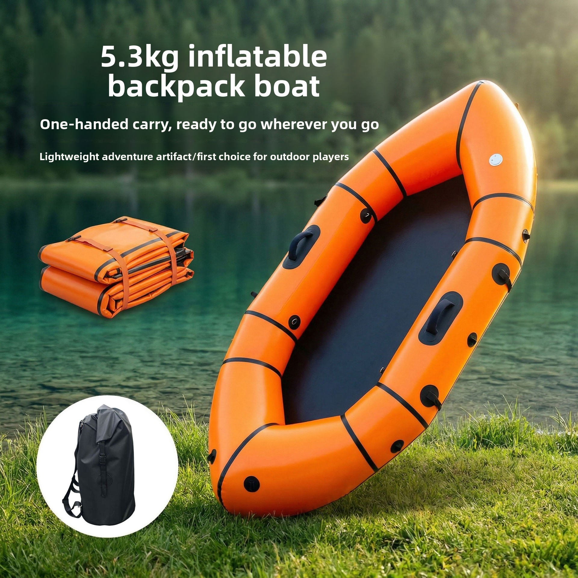 Inflatable Backpack Boat Singl - Fishing Kayak Inflatable recensione e prezzo