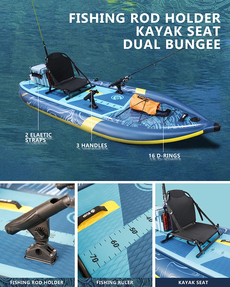 Three Air Chamber Inflatable F - Fishing Kayak Rod Holder recensione e prezzo